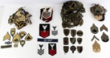 OVER 350 CLOTH RANK & MILITARY PATCH LOT