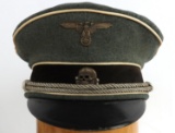 NAMED WWII GERMAN THIRD REICH SS VISOR CAP
