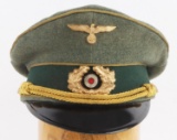 WWII GERMAN WEHRMACHT KARL DECKER VISOR CAP