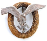 WWII GERMAN LUFTWAFFE PILOT OBSERVER BADGE