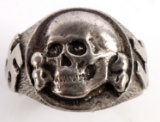 WWII GERMAN REICH TOTENKOPF MENS OFFICER RING