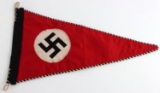 WWII GERMAN THIRD REICHS EARLY NSKK PENNANT FLAG