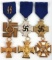 6 WWII GERMAN WAFFEN SS POLIZEI SERVICE MEDALS