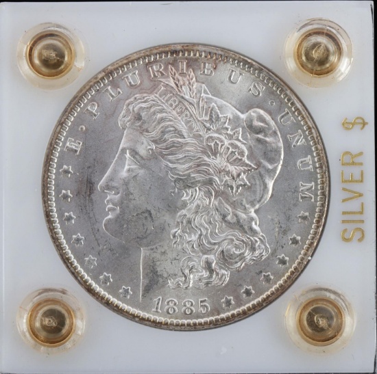 1885-O MORGAN SILVER DOLLAR COIN MS