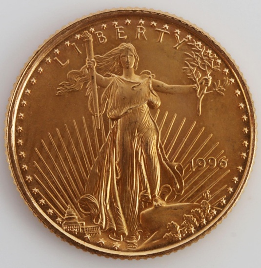 1/10TH OZ AMERICAN EAGLE GOLD COIN 1996