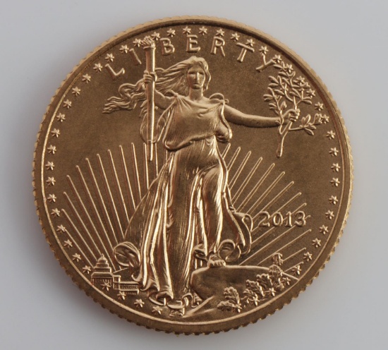 1/10TH OZ AMERICAN EAGLE GOLD COIN 2013