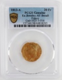 1813-A FRANCE 20 FRANC GOLD COIN PCGS AU