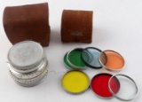 CARL ZEIS TESAR LENS & 7 LENS FILTER LOT