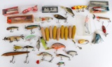 30 VINTAGE FISHING LURES SOME BOXED & 10 PREFORMS