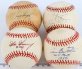 4 AUTOGRAPHED BASEBALLS SCHILLING BURDETTE