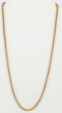 14K YELLOW GOLD POPCORN LINK CHAIN NECKLACE 20