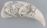 EROTICA 19TH CENTURY WHALE TOOTH SCRIMSHAW