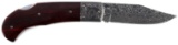 A G RUSSELL DAMASCUS FOLSING POCKET KNIFE