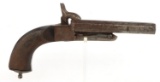 19TH CENTURY PIN FIRE DOUBLE BARREL PISTOL