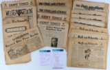 23 DIFFERENT WWII MILITARY NEWSPAPER LOT