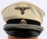 WWII GERMAN THIRD REICH SUMMER WAFFEN SS VISOR CAP