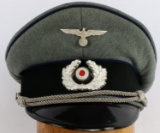 WWII GERMAN THIRD REICH OFFICER VISOR CAP