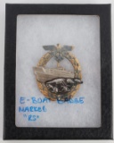 WWII GERMAN THIRD REICH KRIEGSMARINE E BOAT BADGE