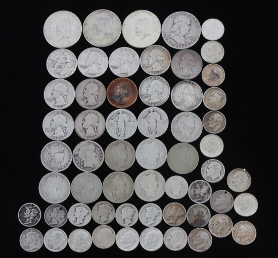 US 90% SILVER COIN LOT $11 FACE VALUE