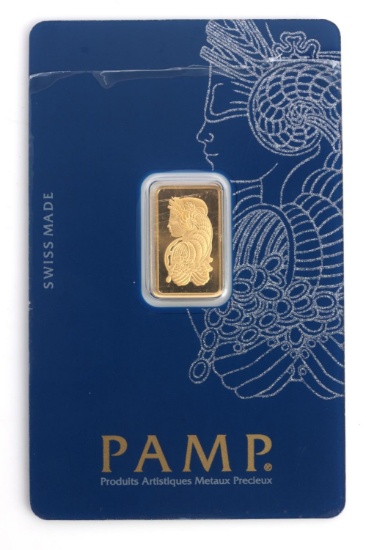 2.5 GRAM GOLD BULLION PAMP BAR
