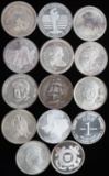 14 ASSORTED 1 OZ SILVER BULLION ROUNDS