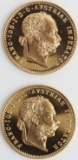 2 1915 AUSTRIA 1 DUCAT GOLD COIN PROOF RESTRIKE