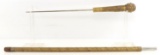 VINTAGE GILT BRASS 3-HEADED BUDDAH SWORD CANE