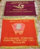 2 SOVIET UNION EMBROIDERED LENIN PORTRAIT