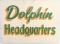 DOLPHIN HEADQUARTERS VINTAGE WOOD SIGN