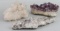 3 GEODE SPECIMENS CRYSTAL QUARTZ AND AMETHYST