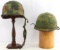 2 VIETNAM USMC M1 HELMET LOT CAMO COVER