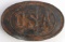 US CIVIL WAR CSA OVAL CARTRDIGE BELT PLATE