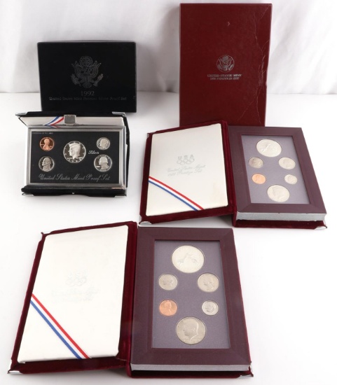 3 UNITED STATES MINT PREMIER SILVER PROOF COIN SET