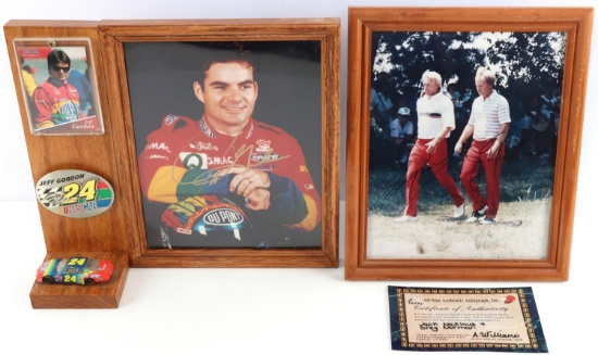 JEFF GORDON JACK NICKLAUS GREG NORMAN AUTOGRAPH