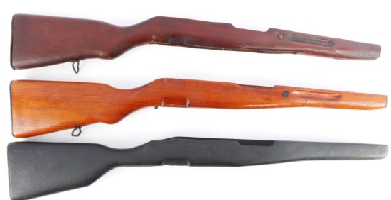 3 WOOD SOVIET SKS CARBINE STOCK LOT OF 3