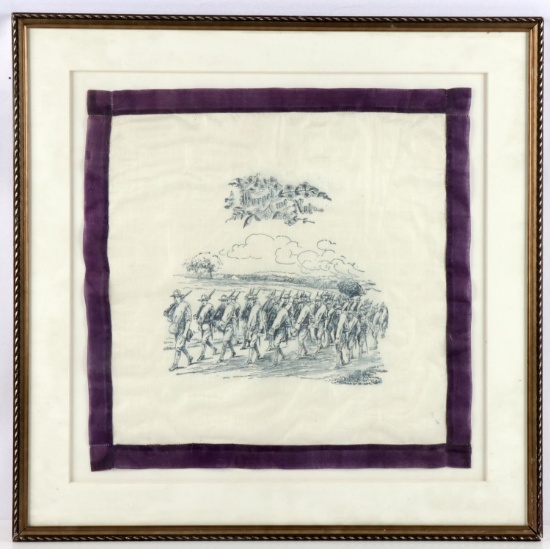 SPANISH AMERICAN WEAR FORGET ME NOT SILK KERCHIEF