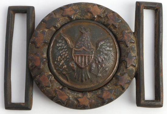US CIVIL WAR ERA UNION TWO PIECE BELT BUCKLE