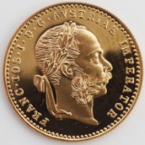 1915 GOLD AUSTRIA 1 DUCAT PROOF RESTRIKE COIN