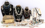VINTAGE COSTUME JEWELRY W WHITING DAVIS PURSE