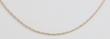 10K YELLOW GOLD THIN ROPE CHAIN NECKLACE