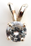.322 CARAT DIAMOND 14K WHITE GOLD PENDANT