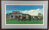 CHUCK WILKINSON LE SIGNED LITHOGRAPH POLO MATCH