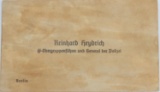 WWII GERMAN REINHARD HEYDRICH BUSINESS CARD