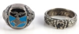 WWII GERMAN REICH SS HONOR & LUFTWAFFE PILOT RING