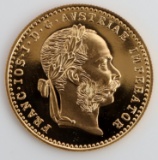 1915 AUSTRIA PROOF LIKE .999 FINE GOLD COIN