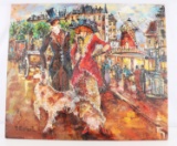 YANA RAFAEL MOULIN ROUGE OIL ON CANVAS PAINTING