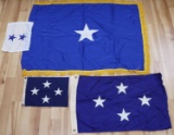4 COMMAND FLAG LOT ADMIRAL COMMODORE OR GENERAL