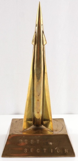 ART DECO BRASS ROCKET MODEL STAMPED BEST SECTION