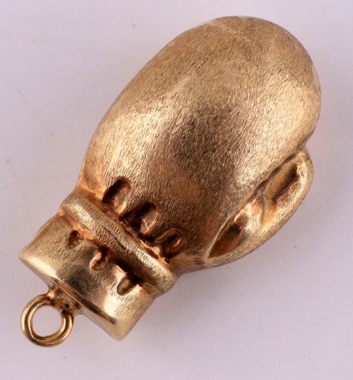 14K YELLOW GOLD BOXING GLOVE PENDANT CHARM