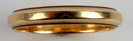14K YELLOW GOLD LADIES WEDDING BAND SIZE 6.25